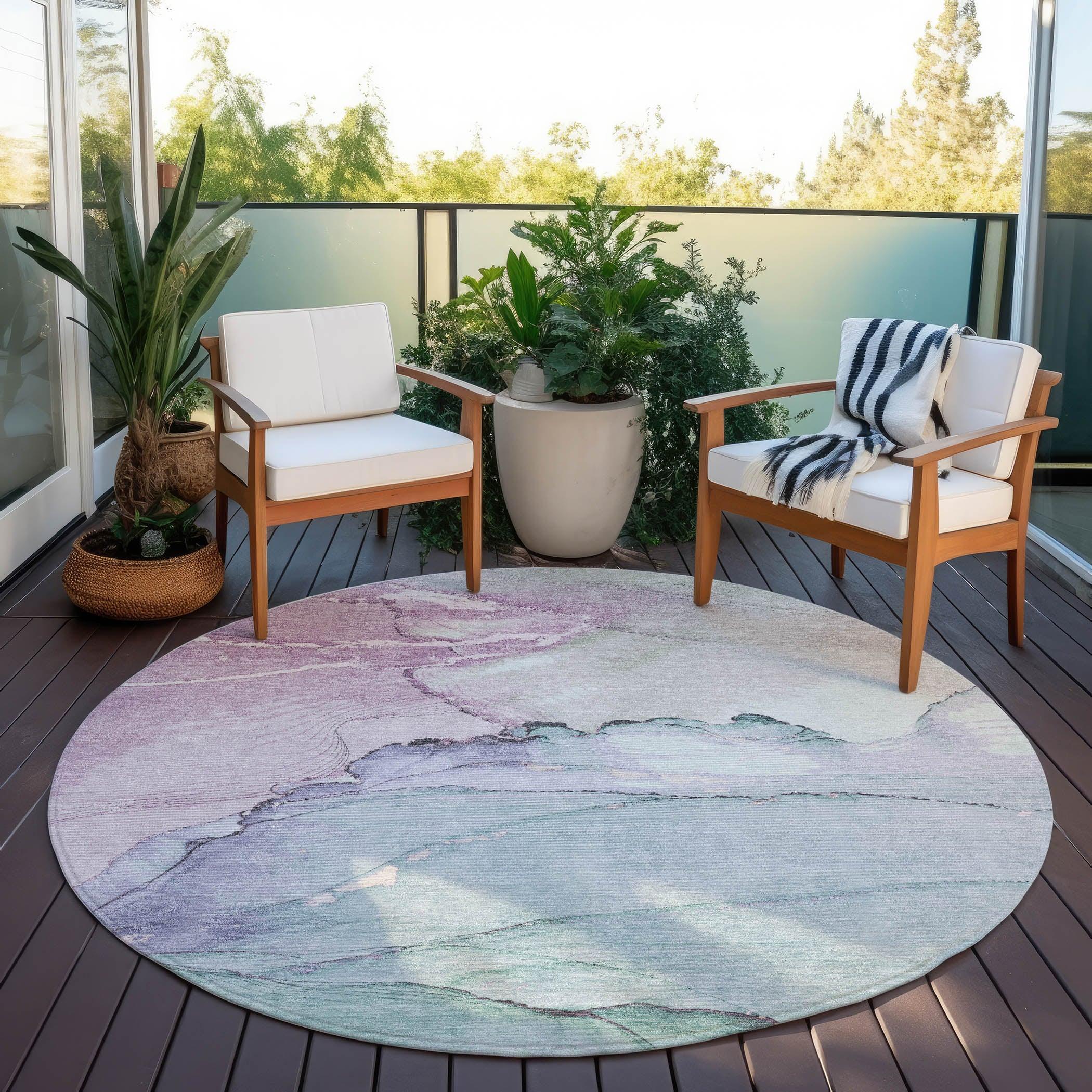 Addison Rugs Maeora Blue Washable Indoor-Outdoor Rug