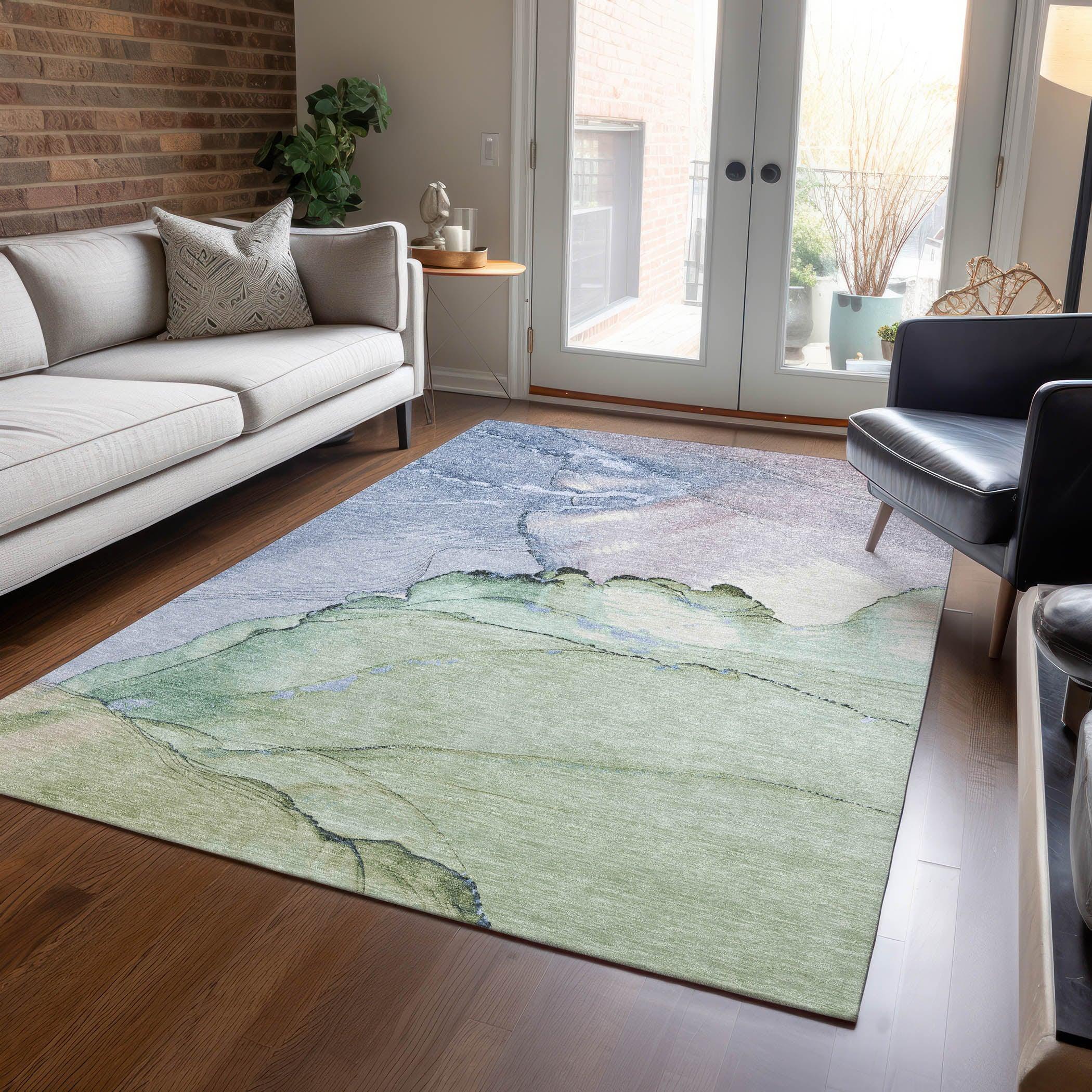 Addison Rugs Maeora Green Washable Indoor-Outdoor Rug