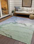Addison Rugs Maeora Green Washable Indoor-Outdoor Rug