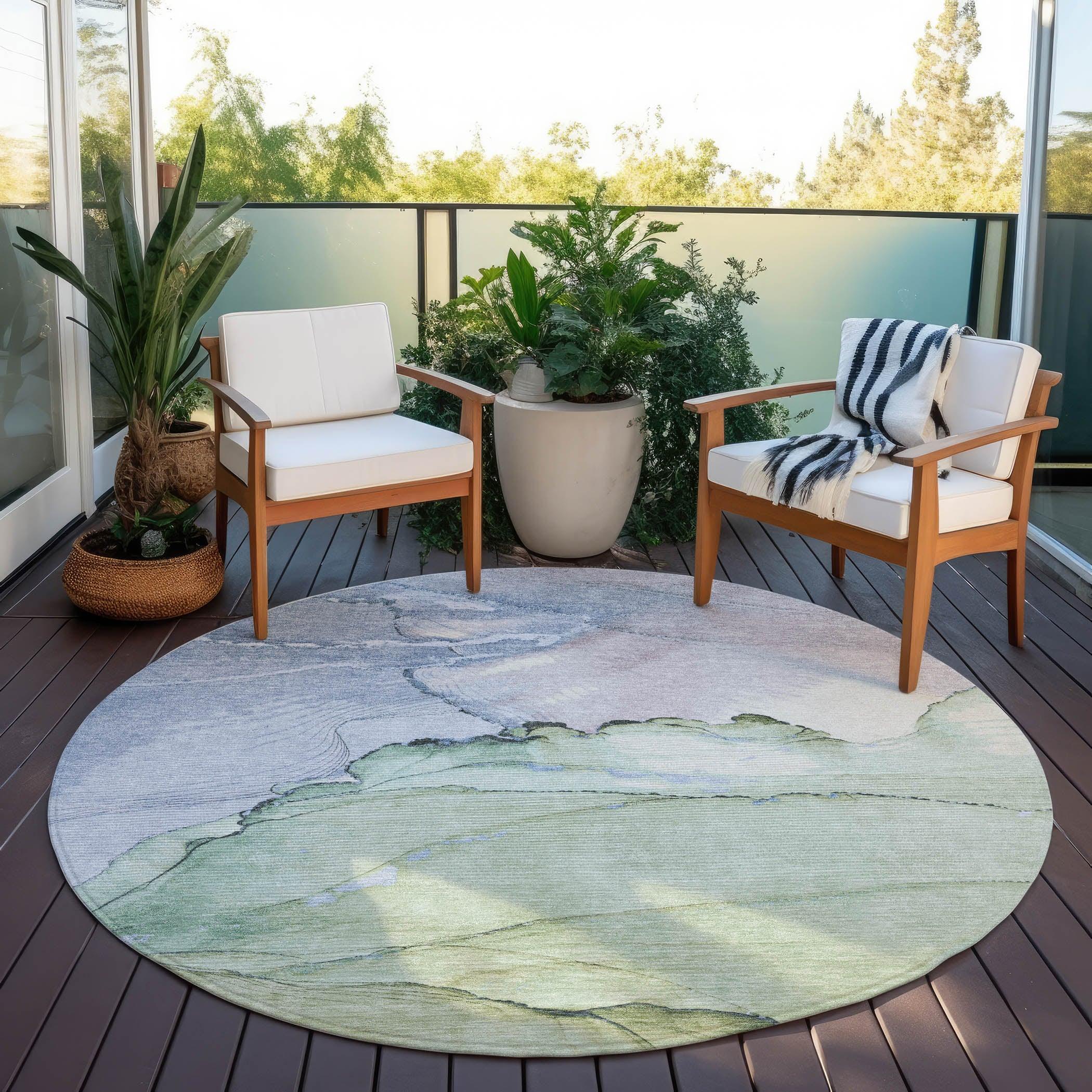 Addison Rugs Maeora Green Washable Indoor-Outdoor Rug