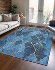 Addison Rugs Maeoril Blue Washable Indoor-Outdoor Rug