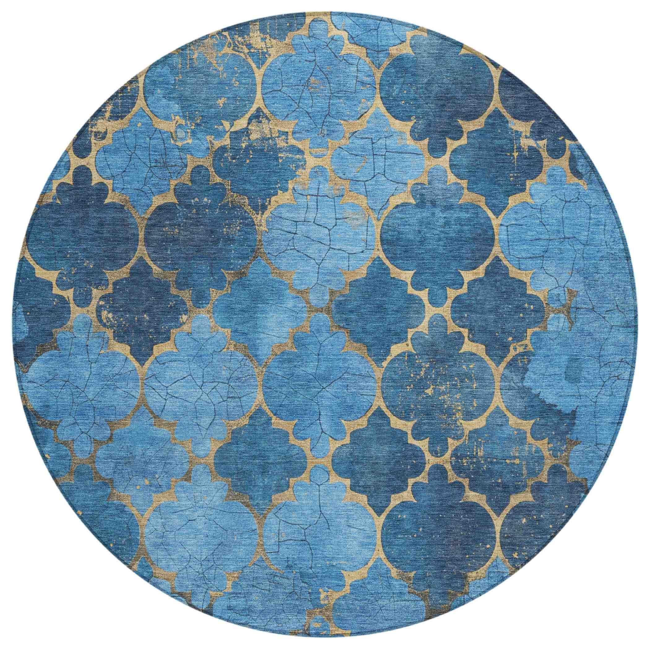 Addison Rugs Maeoril Blue Washable Indoor-Outdoor Rug