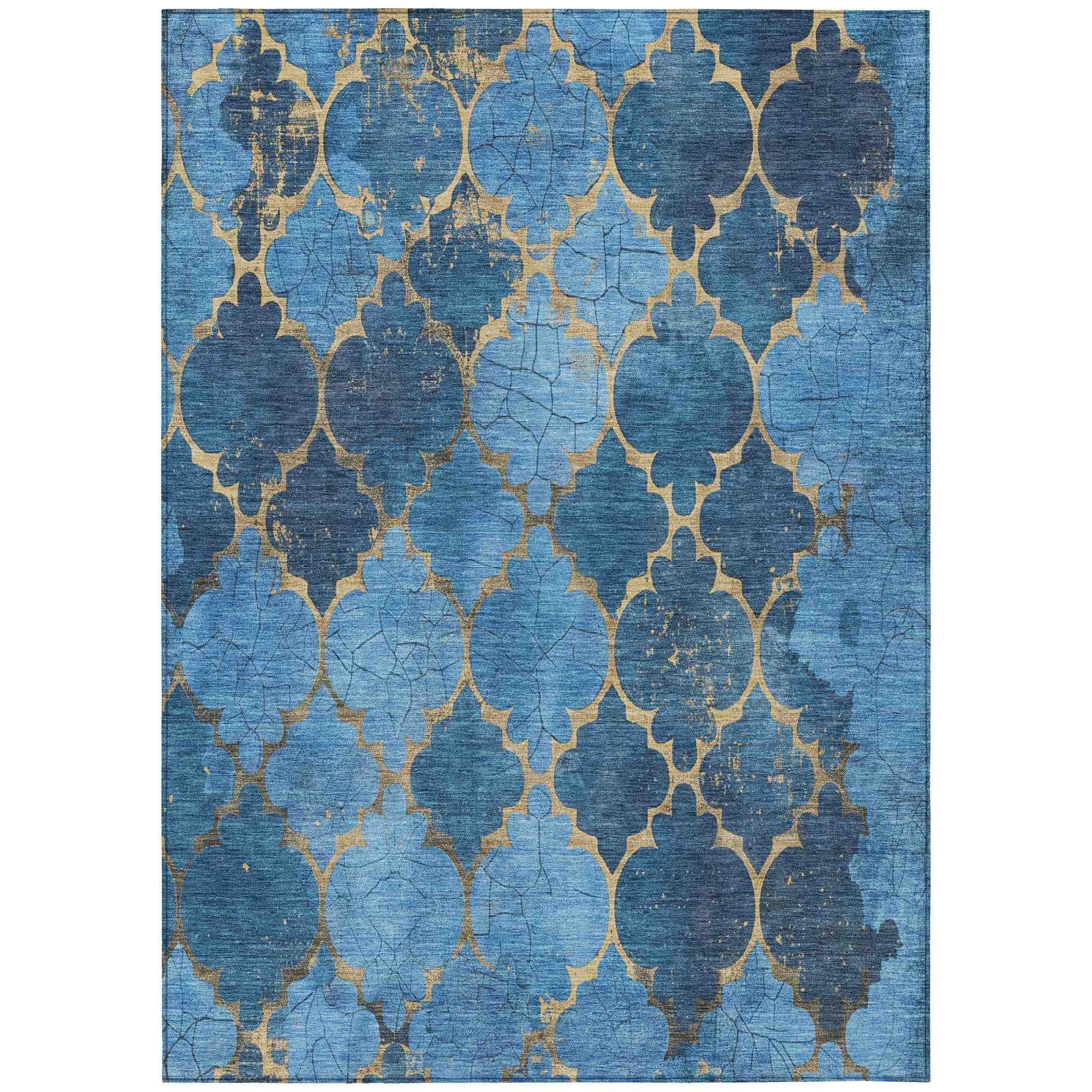 Addison Rugs Maeoril Blue Washable Indoor-Outdoor Rug