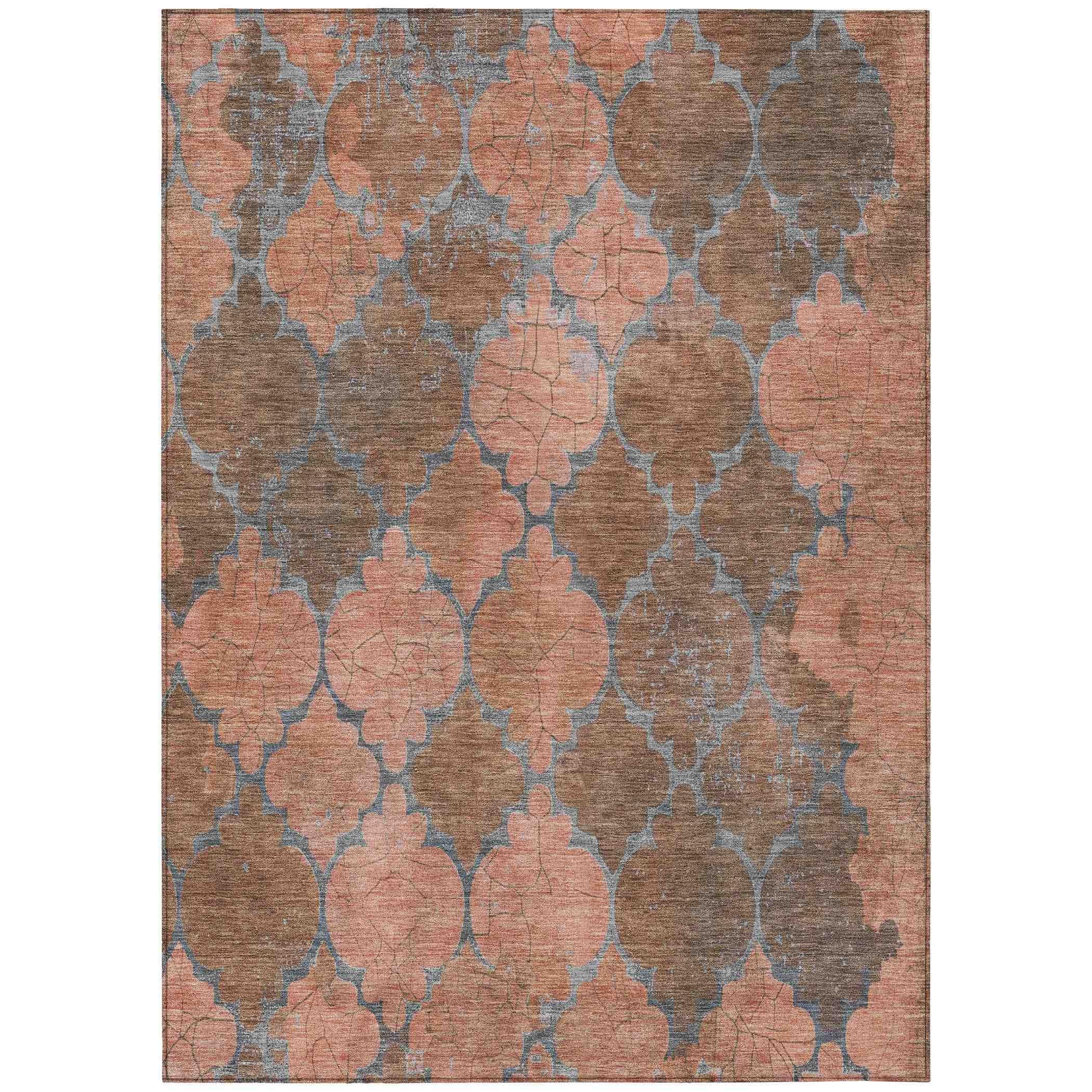 Addison Rugs Maeoril Orange Washable Indoor-Outdoor Rug