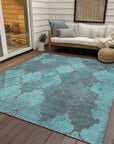 Addison Rugs Maeoril Teal Washable Indoor-Outdoor Rug
