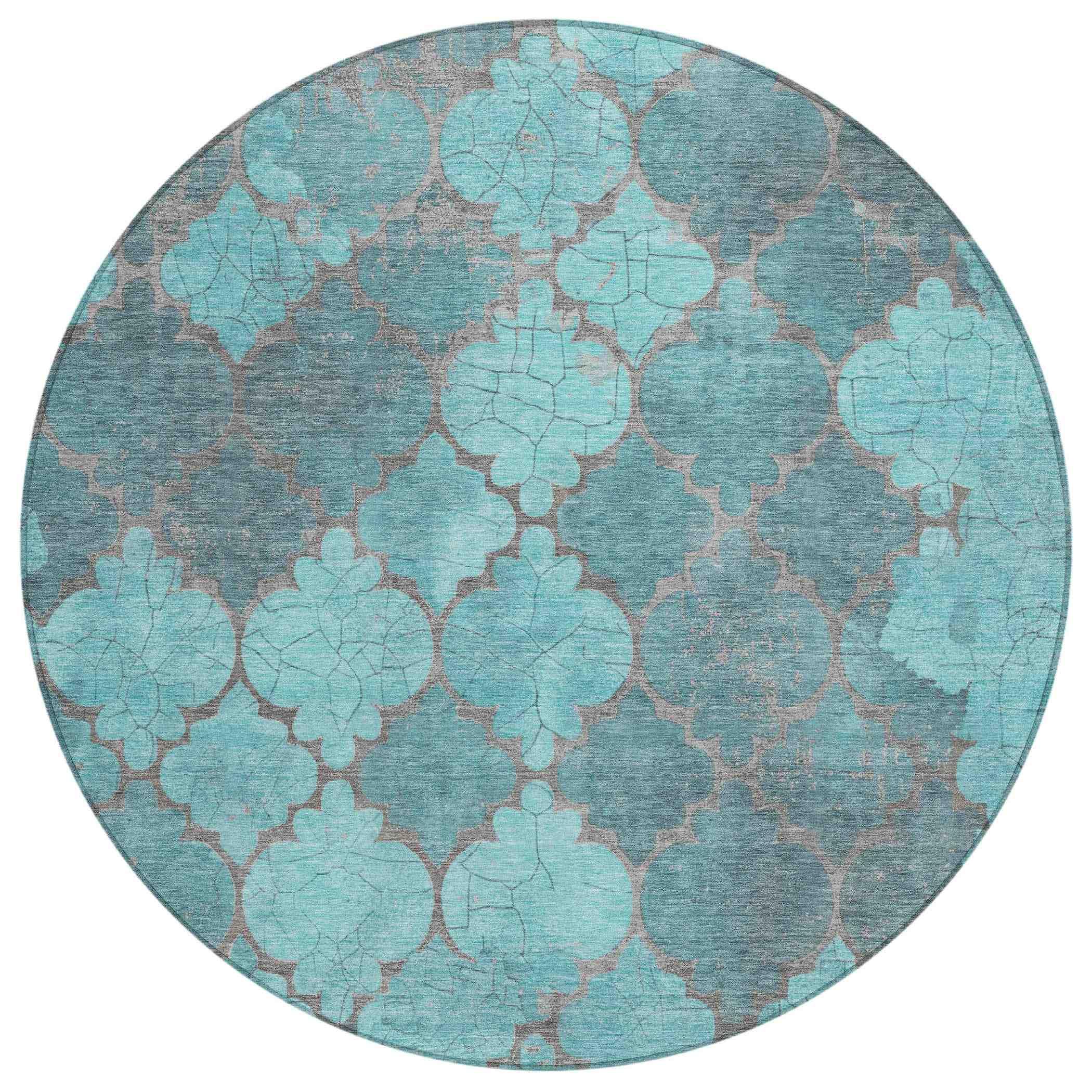 Addison Rugs Maeoril Teal Washable Indoor-Outdoor Rug