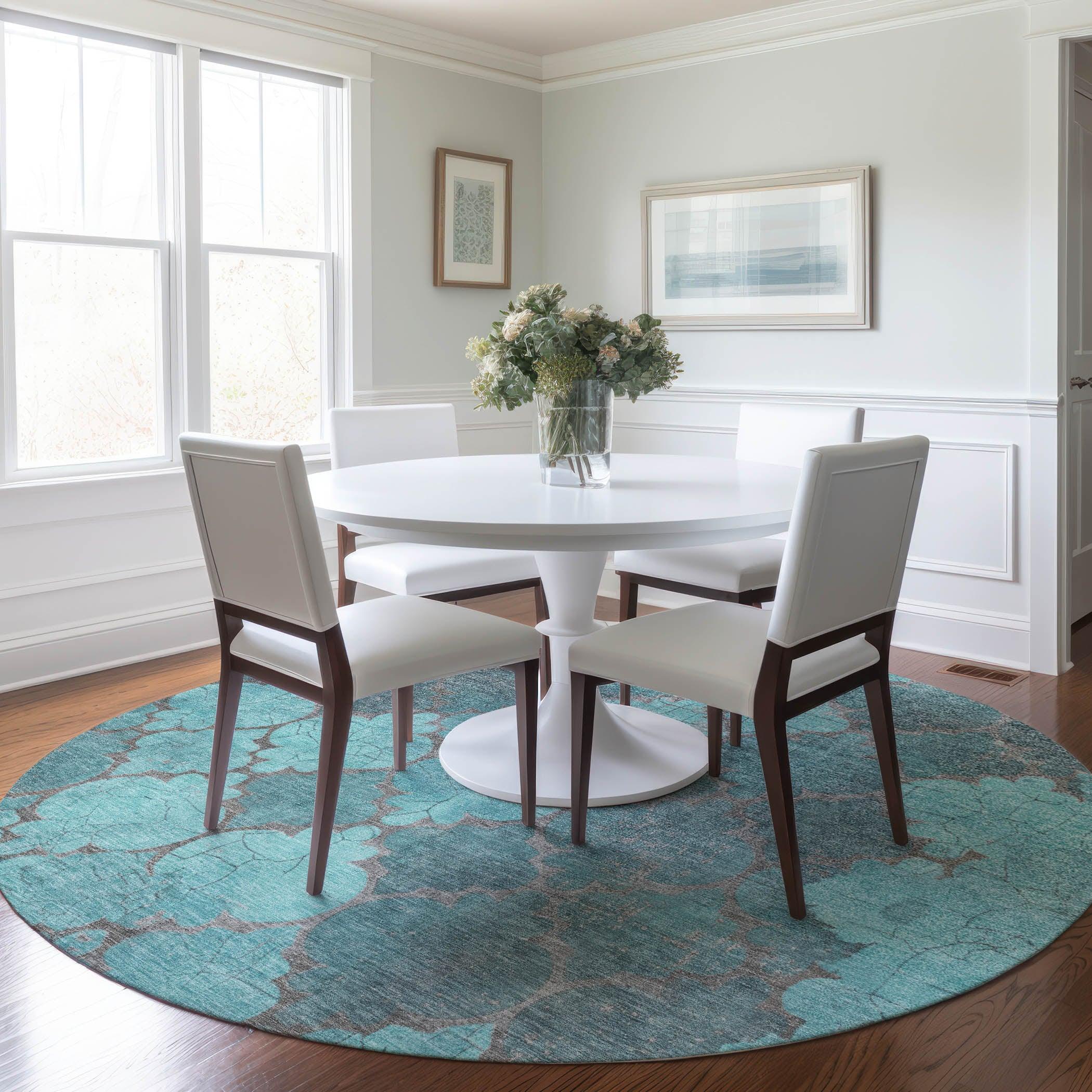 Addison Rugs Maeoril Teal Washable Indoor-Outdoor Rug