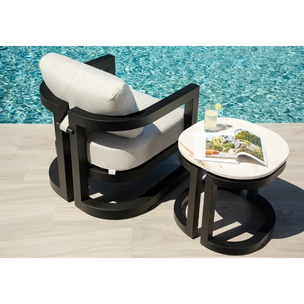 Sunset West Malibu Aluminum Framed Outdoor End Table