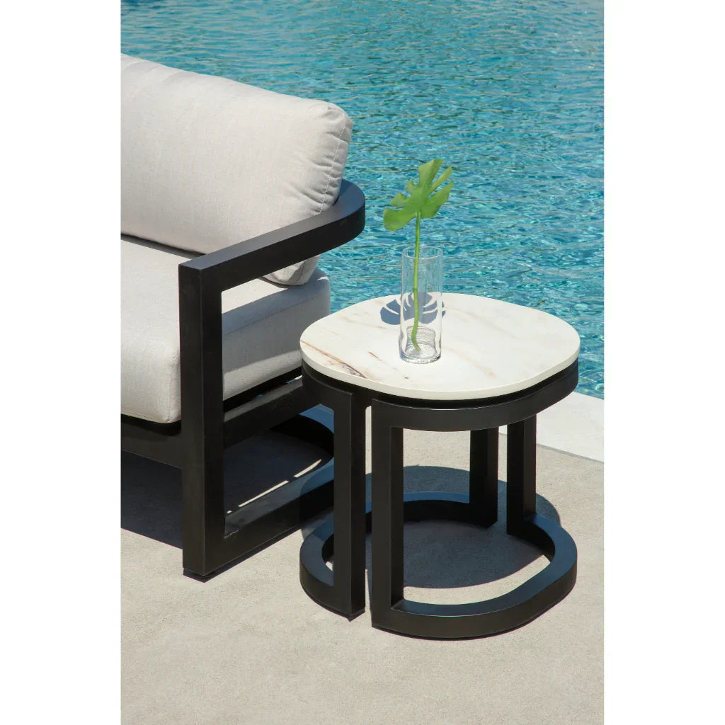 Sunset West Malibu Aluminum Framed Outdoor End Table