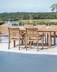 HiTeak Manorhouse Rectangular Extandable Outdoor Dining Table