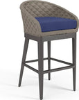 Marbella Weather-Resistant Outdoor Bar Stool-Outdoor Bar Stools-Sunset West-Echo Midnight-LOOMLAN