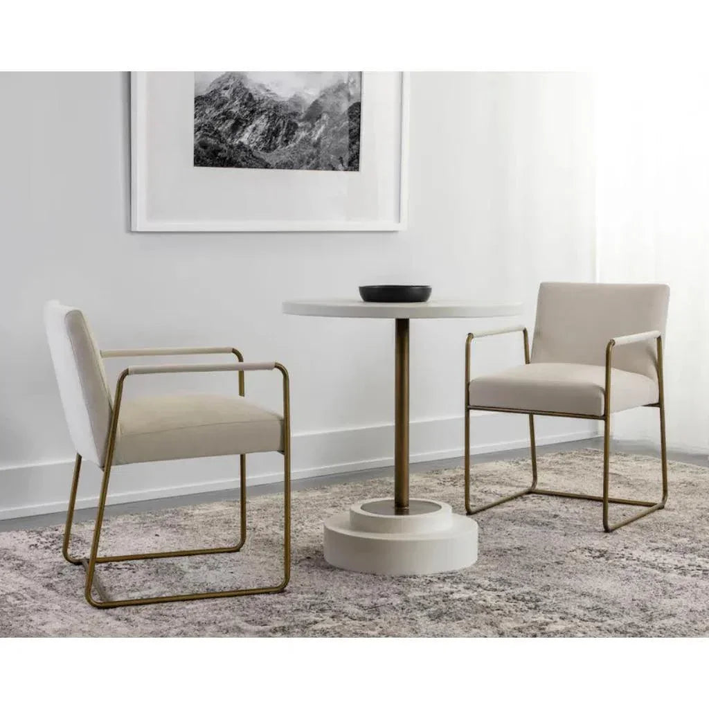 SUNPAN Marlowe Concrete Outdoor Round Bistro Table