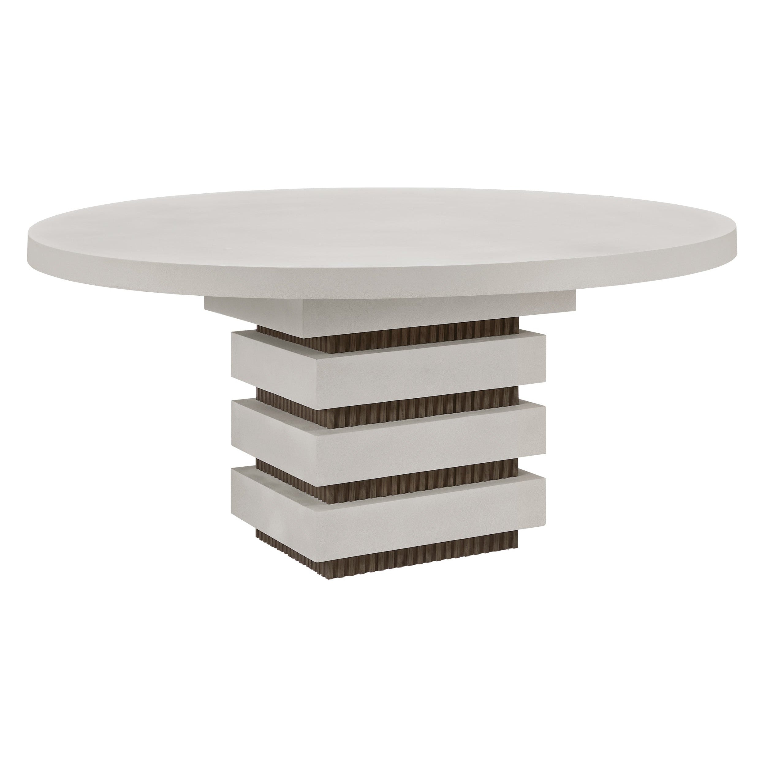 Meditation Round Dining Table - White Outdoor Dining Table