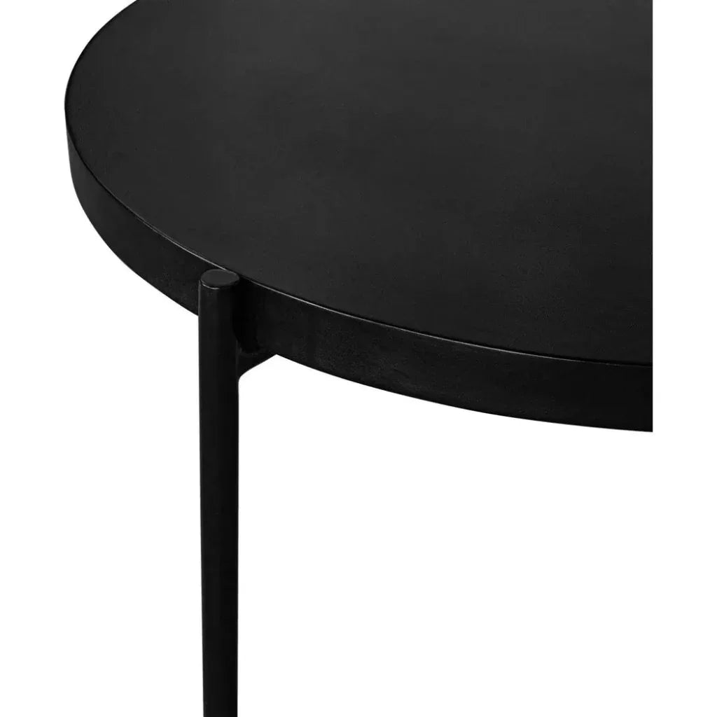 Moe's Home Mendez Concrete &amp;  Black Round Outdoor Coffee Table