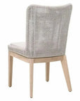 Mesh Outdoor Dining Chair 2PC Taupe & White Rope & Teak-Outdoor Dining Chairs-Essentials For Living-LOOMLAN