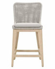 Mesh Outdoor Rope Counter Stool Wood-Outdoor Counter Stools-Essentials For Living-LOOMLAN