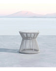 Sunset West Miami Carrara Marble Top Outdoor End Table
