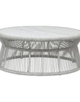 Sunset West Miami Marble And Rope Outdoor Coffee Table