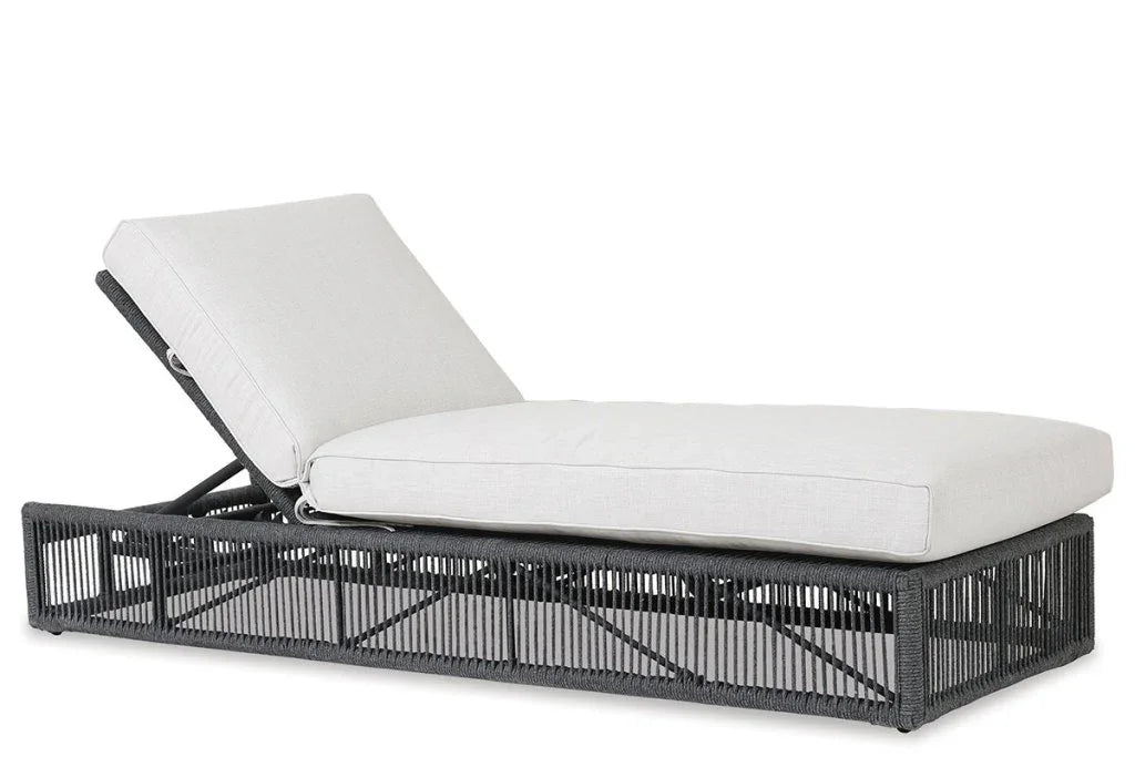 Milano Sunbrella Adjustable Outdoor Chaise-Outdoor Chaises-Sunset West-Echo Ash-LOOMLAN