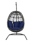 Milano Sunbrella Cozy Outdoor Hanging Chair-Outdoor Hanging Chairs-Sunset West-LOOMLAN
