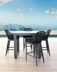 Milano Weatherproof Outdoor Bar Stool-Outdoor Bar Stools-Sunset West-LOOMLAN
