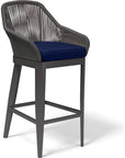 Milano Weatherproof Outdoor Bar Stool-Outdoor Bar Stools-Sunset West-Echo Midnight-LOOMLAN