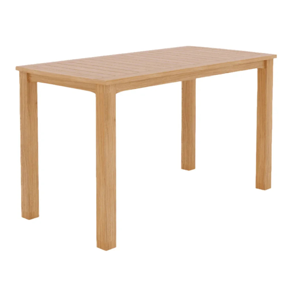 HiTeak Mirador Teak Patio Rectangular Counter Height Table