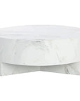 Mirella Coffee Table With White Marble-Outdoor Coffee Tables-SUNPAN-LOOMLAN