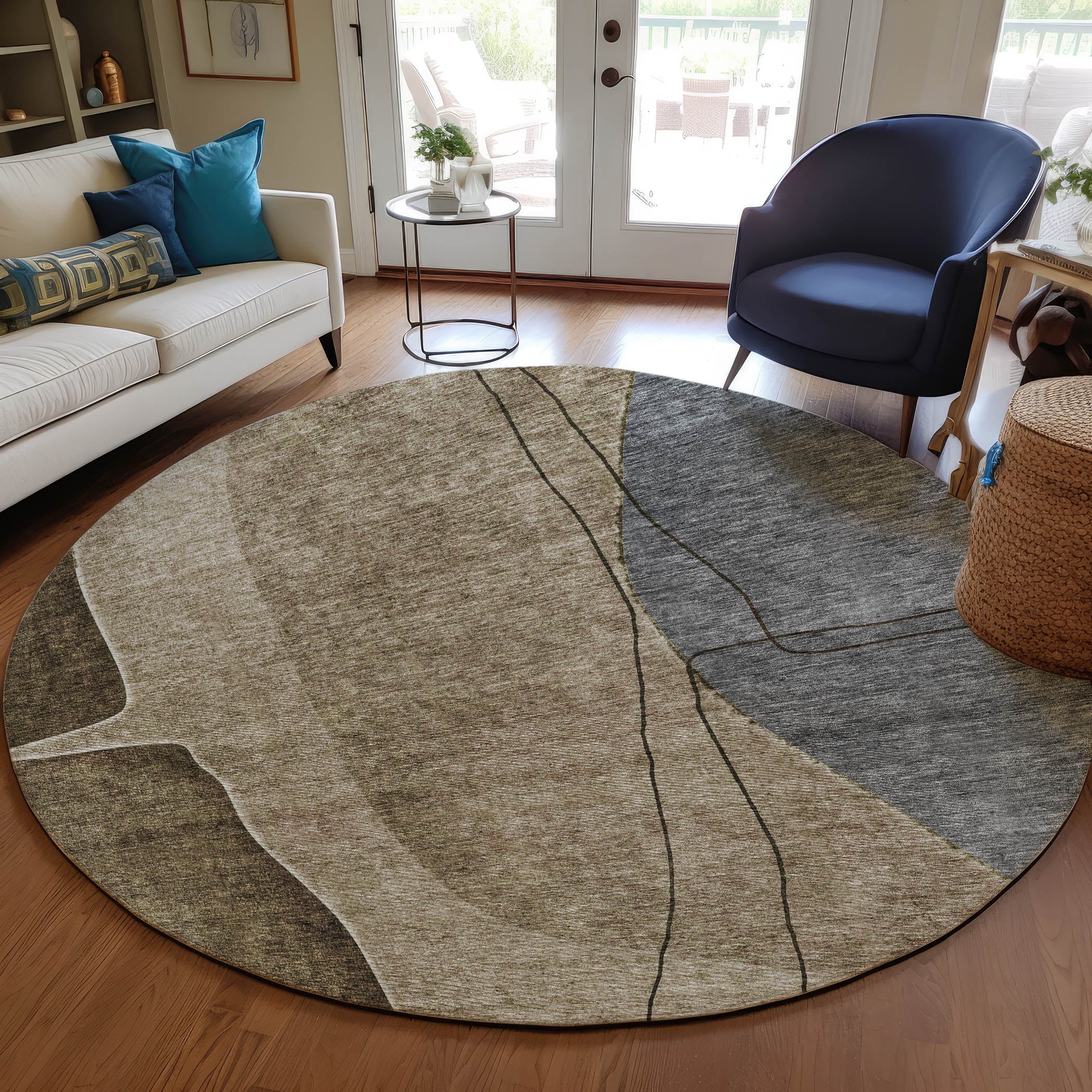 Addison Rugs Modern Brown Washable Indoor-Outdoor Rug