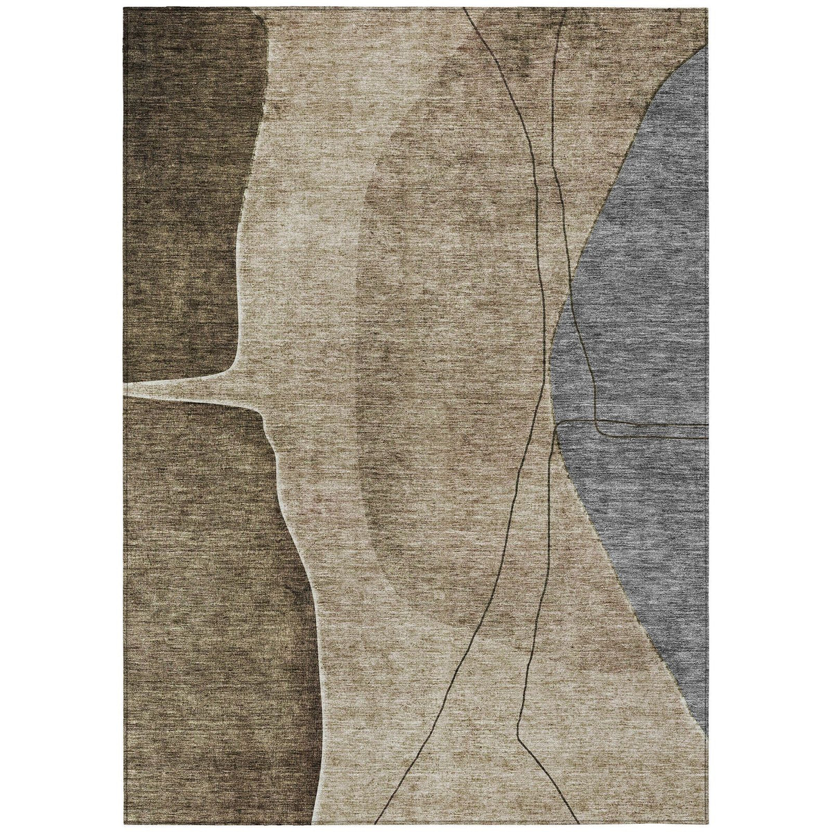 Addison Rugs Modern Brown Washable Indoor-Outdoor Rug