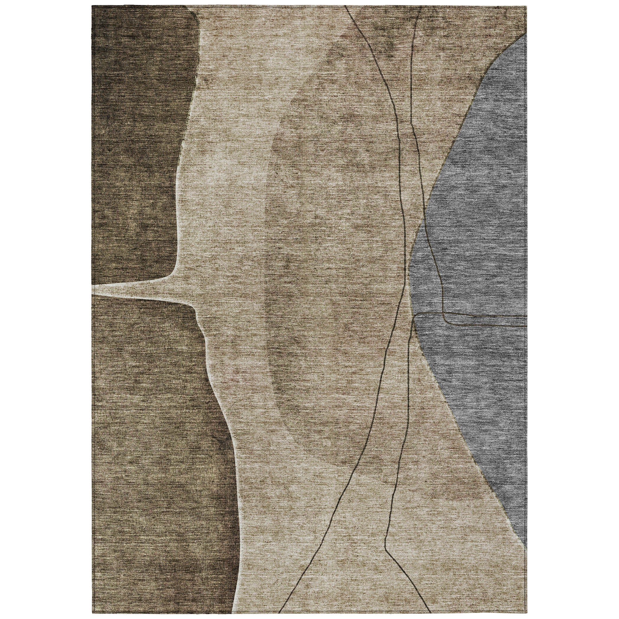 Addison Rugs Modern Brown Washable Indoor-Outdoor Rug