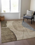 Addison Rugs Modern Brown Washable Indoor-Outdoor Rug
