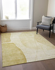 Addison Rugs Modern Gold Washable Indoor-Outdoor Rug