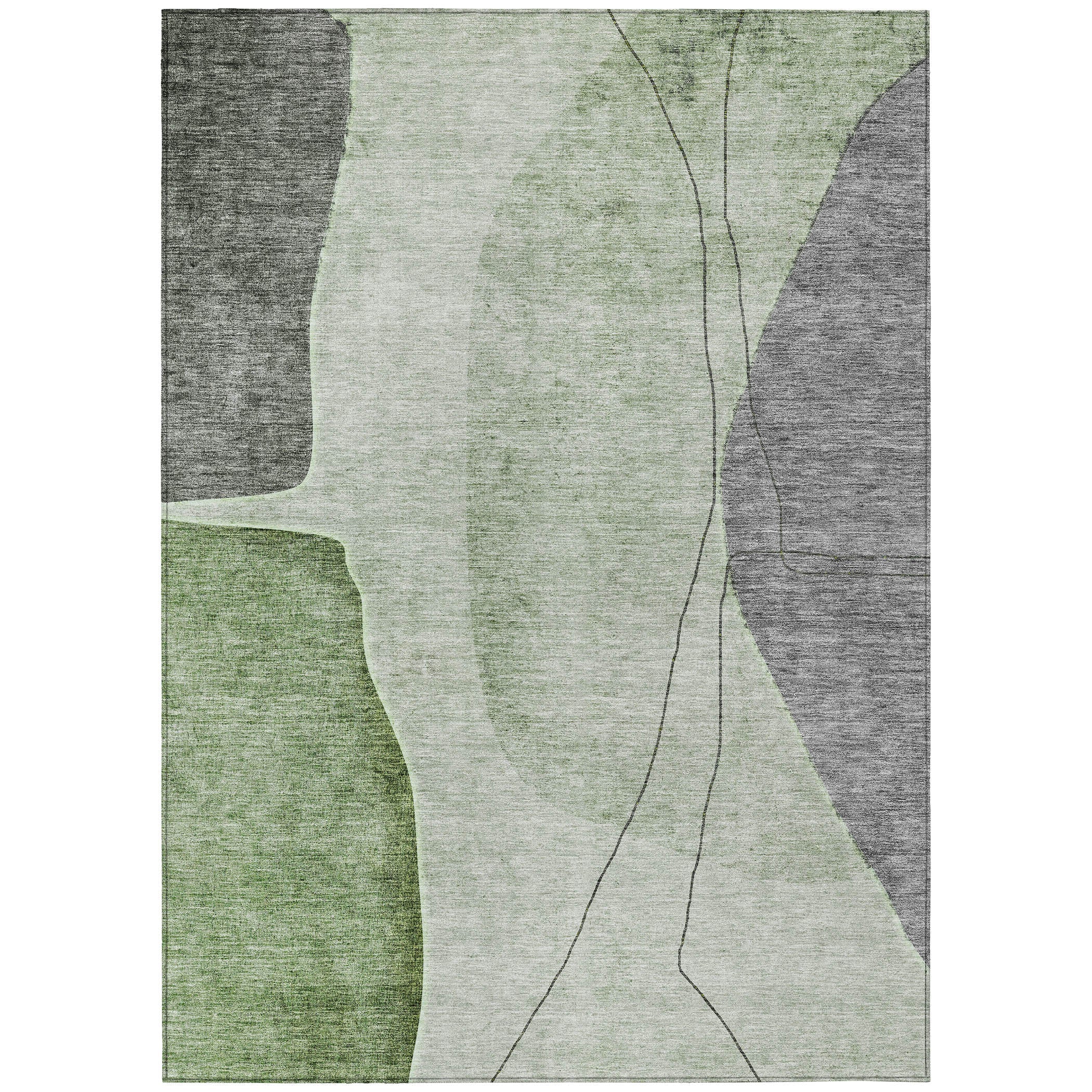Addison Rugs Modern Green Washable Indoor-Outdoor Rug