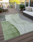 Addison Rugs Modern Green Washable Indoor-Outdoor Rug