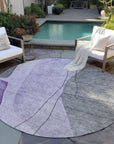 Addison Rugs Modern Purple Washable Indoor-Outdoor Rug