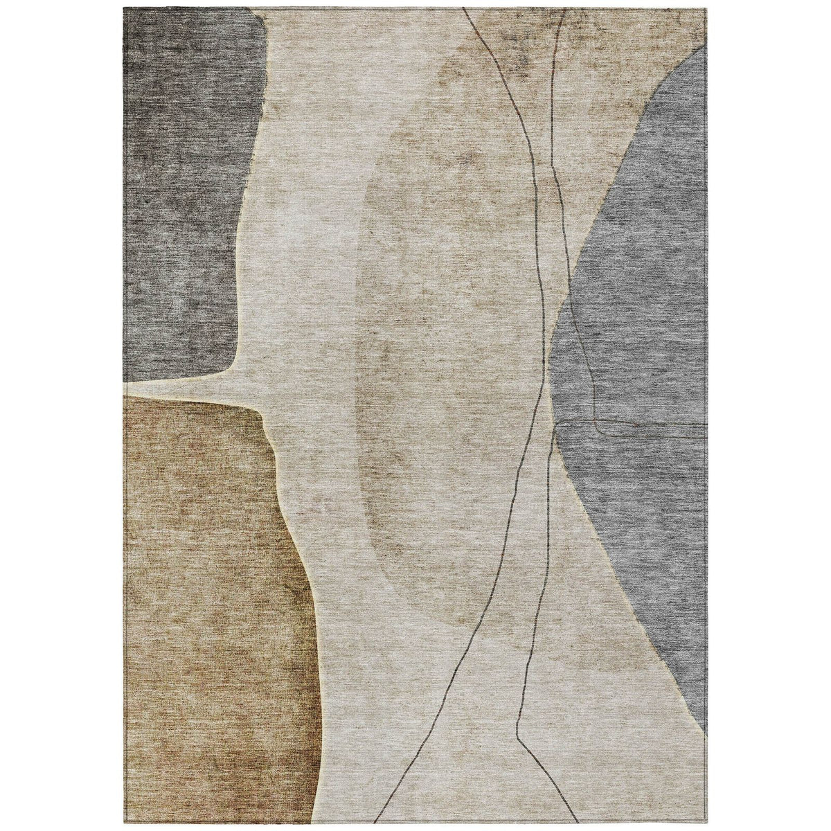 Addison Rugs Modern Taupe Washable Indoor-Outdoor Rug