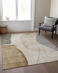 Addison Rugs Modern Taupe Washable Indoor-Outdoor Rug