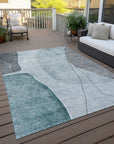 Addison Rugs Modern Teal Washable Indoor-Outdoor Rug