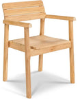 HiTeak Modurn Teak Outdoor Dining Stacking Armchair 4PC