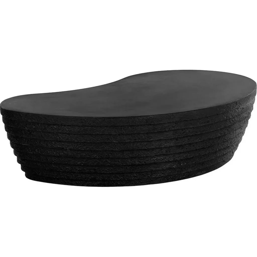 Mojave Coffee Table Concrete Black Outdoor-Outdoor Coffee Tables-SUNPAN-LOOMLAN