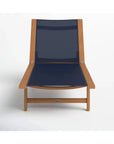 HiTeak Montauk Teak Outdoor Reclining Sunlounger Wheels
