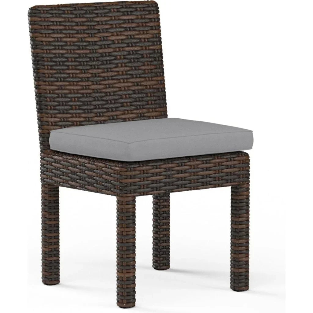 Sunset West Montecito Sunbrella Armless Outdoor Dining Chair 2PC