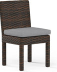 Sunset West Montecito Sunbrella Armless Outdoor Dining Chair 2PC