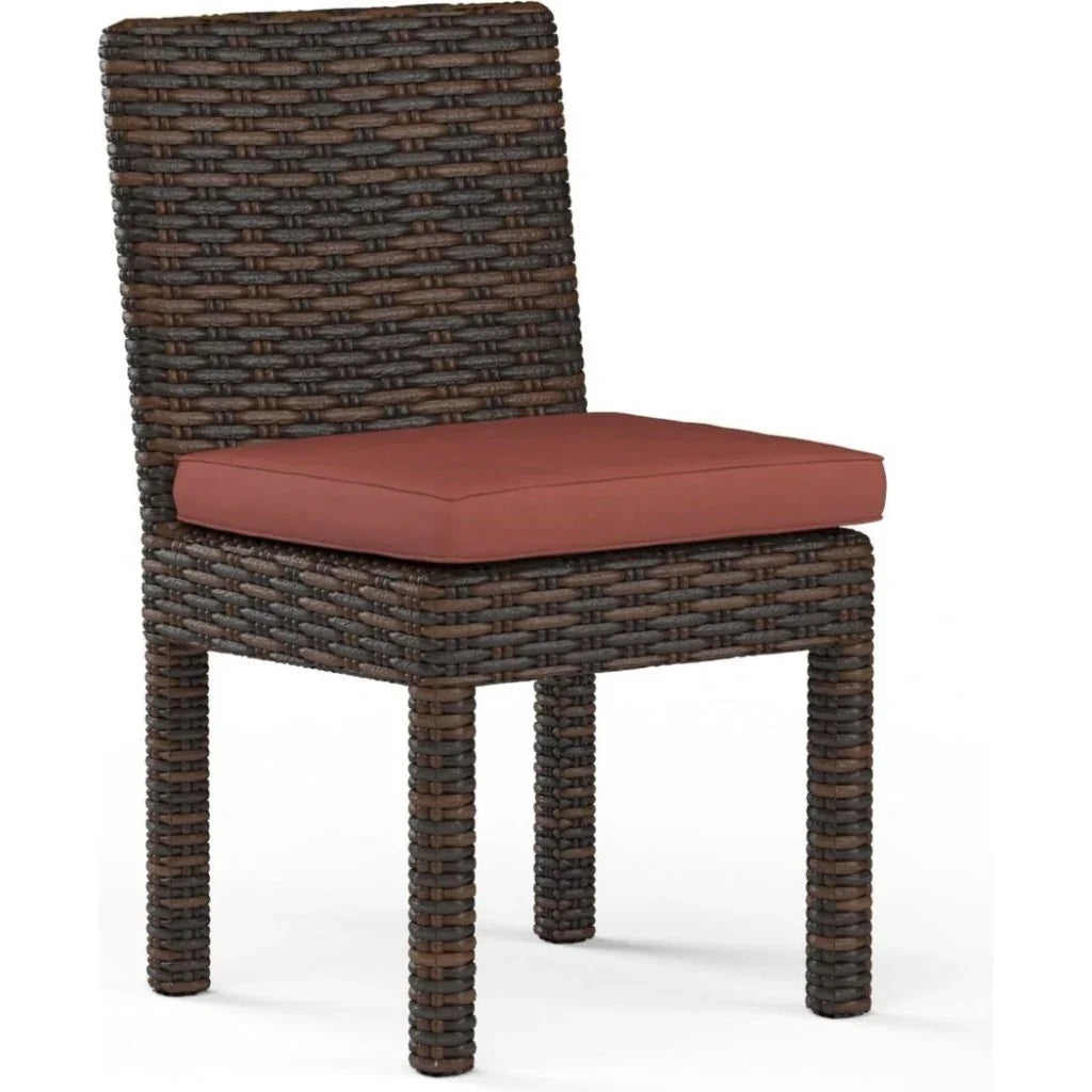 Sunset West Montecito Sunbrella Armless Outdoor Dining Chair 2PC