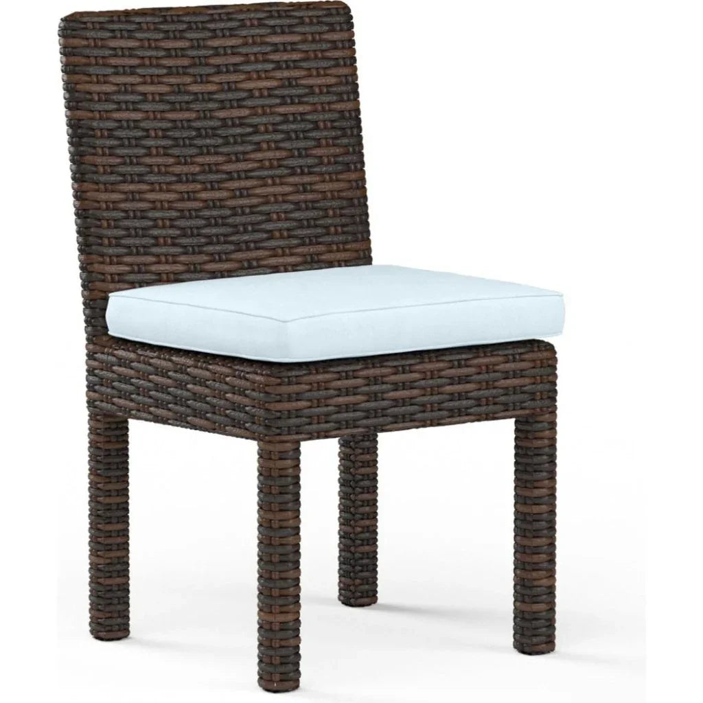 Sunset West Montecito Sunbrella Armless Outdoor Dining Chair 2PC