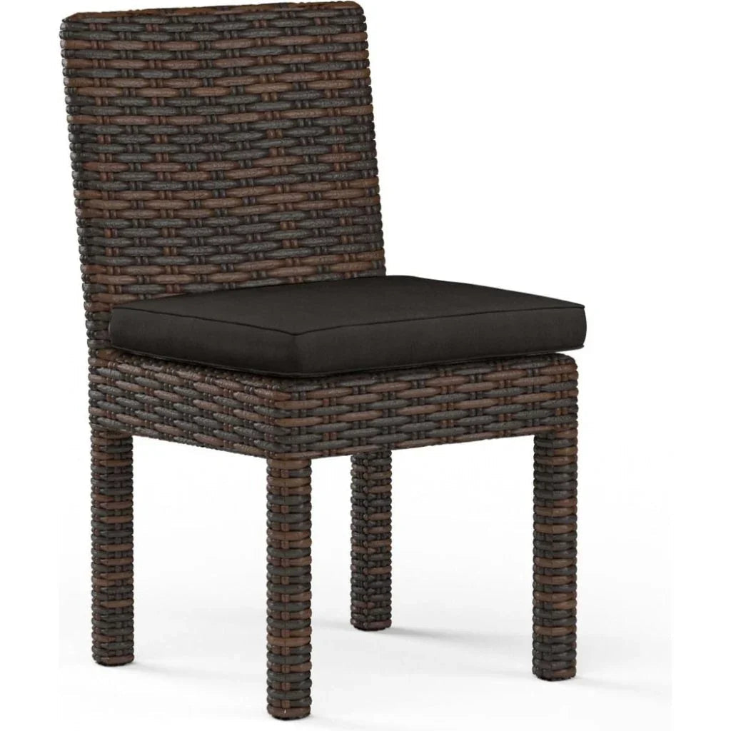 Sunset West Montecito Sunbrella Armless Outdoor Dining Chair 2PC