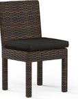Sunset West Montecito Sunbrella Armless Outdoor Dining Chair 2PC