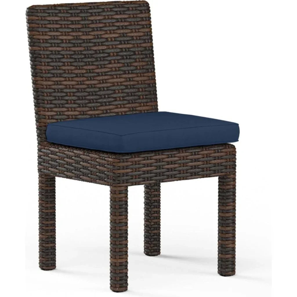 Sunset West Montecito Sunbrella Armless Outdoor Dining Chair 2PC