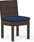 Sunset West Montecito Sunbrella Armless Outdoor Dining Chair 2PC